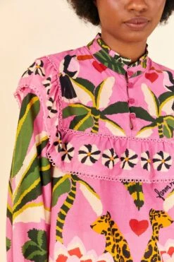 Farm Rio Pink Leopard Forest Blouse 9 Farm Rio Pink Leopard Forest Blouse -Farm Rio 306648 03
