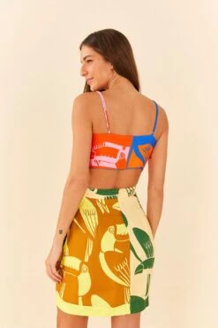 Farm Rio Mixed Rainbow Toucans Crop Top 11 Farm Rio Mixed Rainbow Toucans Crop Top -Farm Rio 306649 04