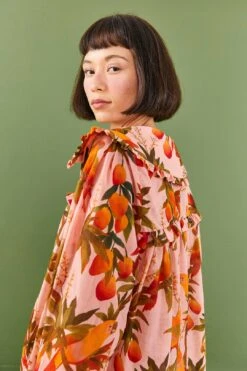 Farm Rio Pink Mango Trees Blouse -Farm Rio 306655 03