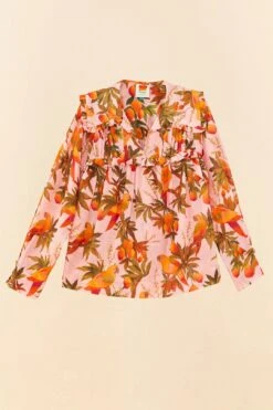 Farm Rio Pink Mango Trees Blouse -Farm Rio 306655 06