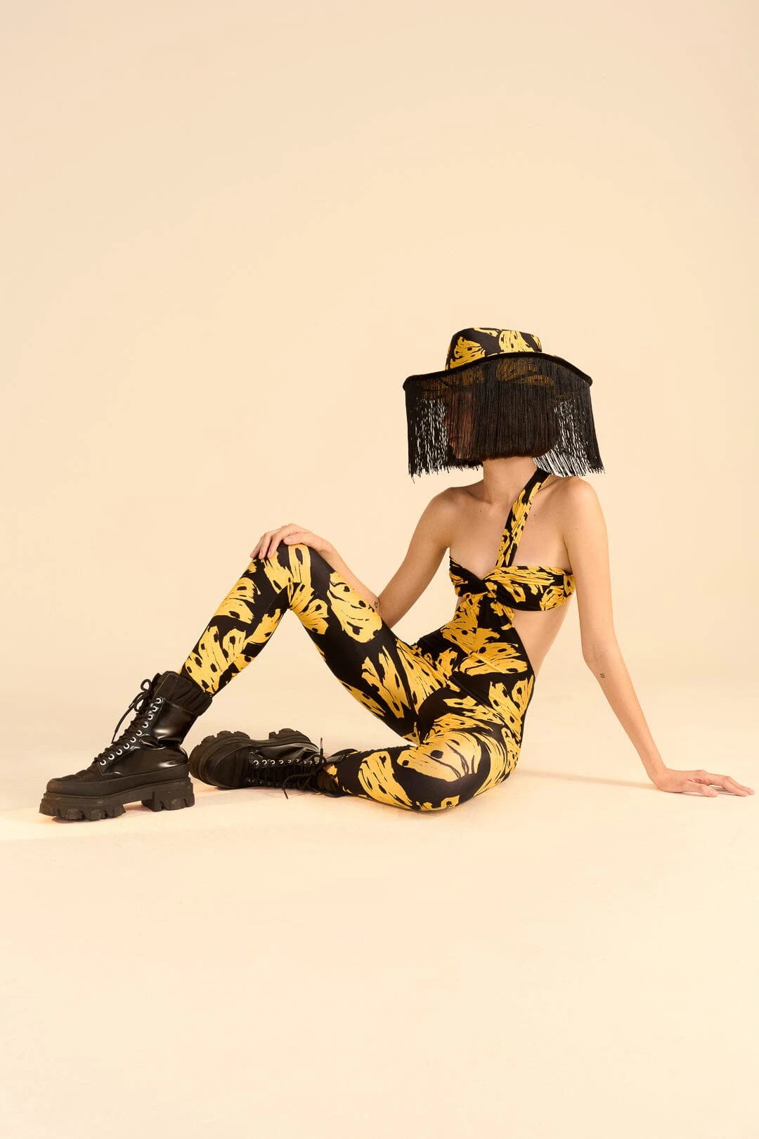 Farm Rio Black Bossa Banana Lycra Jumpsuit 4 Farm Rio Black Bossa Banana Lycra Jumpsuit - Image 2