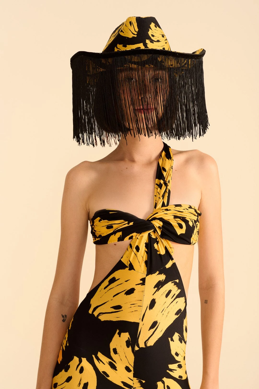 Farm Rio Black Bossa Banana Lycra Jumpsuit 5 Farm Rio Black Bossa Banana Lycra Jumpsuit - Image 3