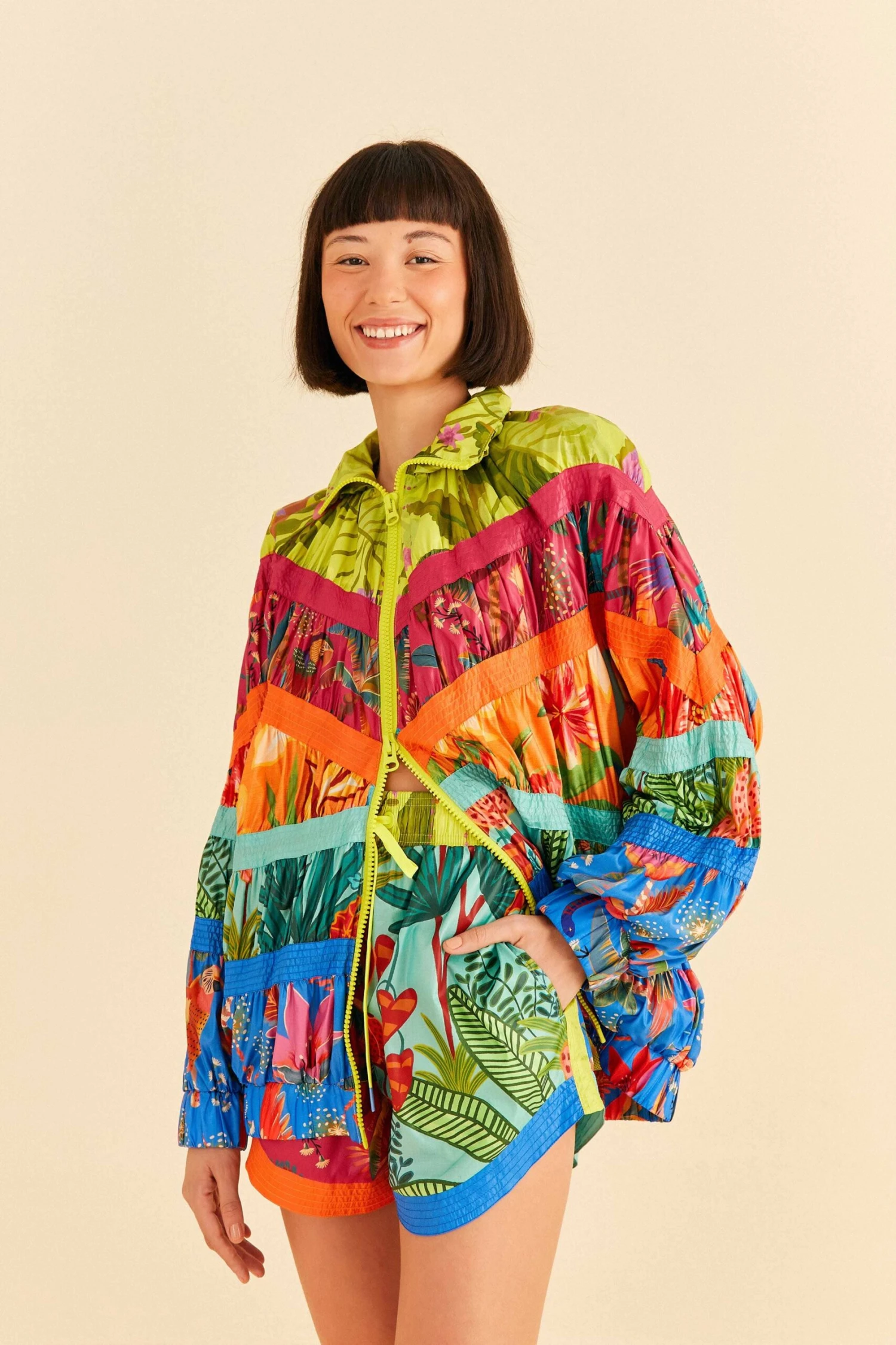 Farm Rio Mixed Prints Nylon Shorts 4 Farm Rio Mixed Prints Nylon Shorts - Image 2