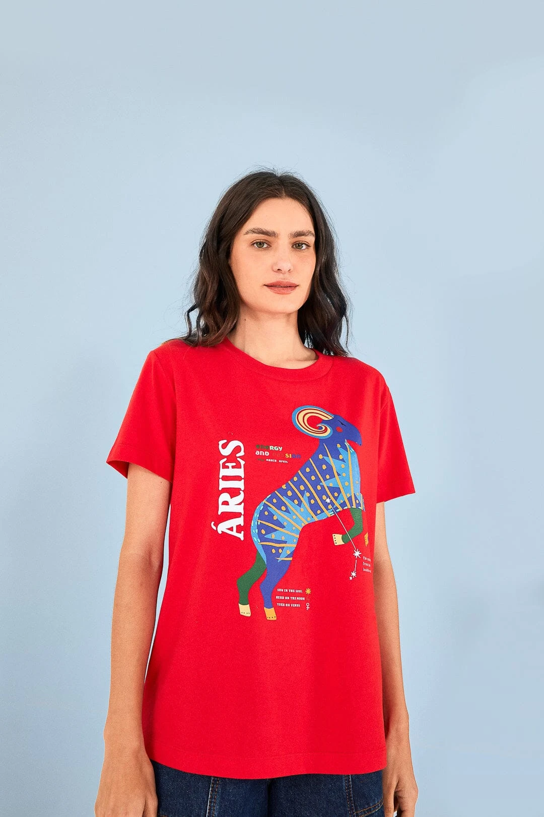 Farm Rio Aries Zodiac Organic Cotton T-Shirt 3 Farm Rio Aries Zodiac Organic Cotton T-Shirt