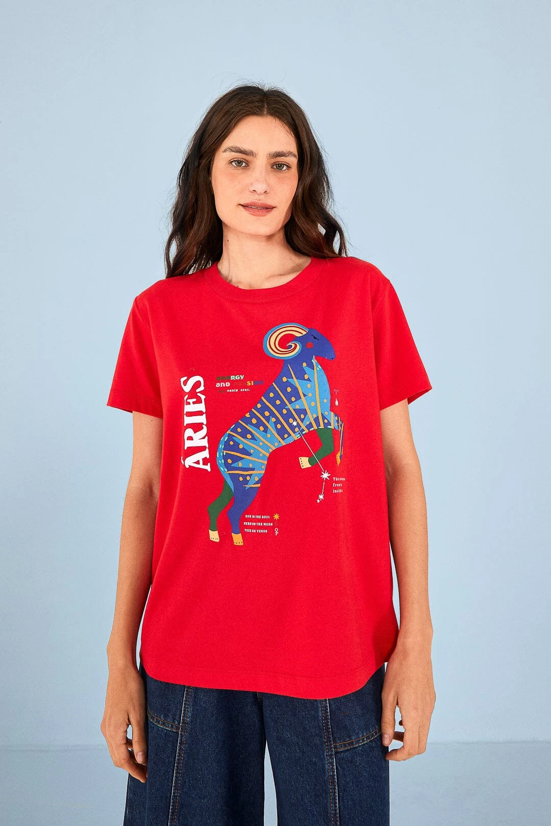 Farm Rio Aries Zodiac Organic Cotton T-Shirt 4 Farm Rio Aries Zodiac Organic Cotton T-Shirt - Image 2