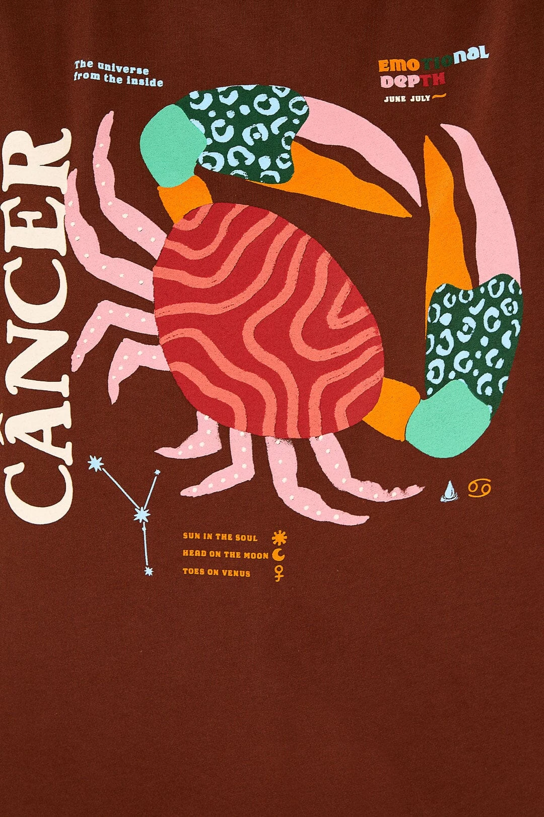 Farm Rio Cancer Zodiac Organic Cotton T-Shirt 6 Farm Rio Cancer Zodiac Organic Cotton T-Shirt - Image 4