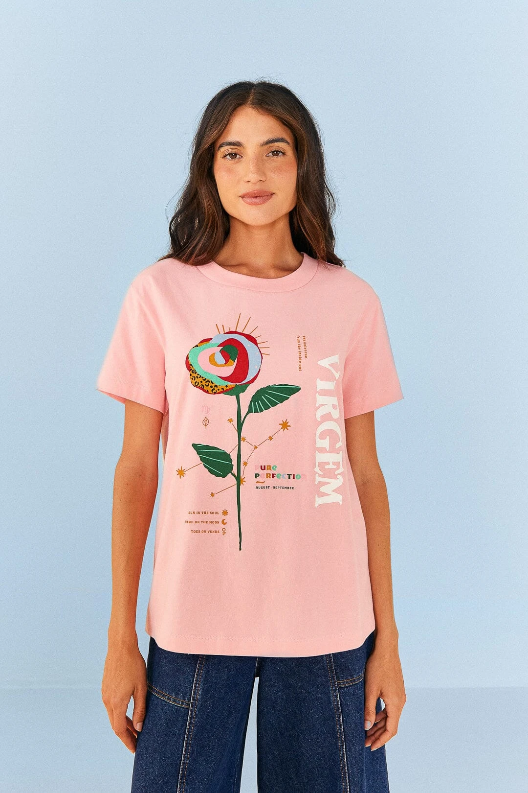 Farm Rio Virgo Zodiac Organic Cotton T-Shirt 4 Farm Rio Virgo Zodiac Organic Cotton T-Shirt - Image 2