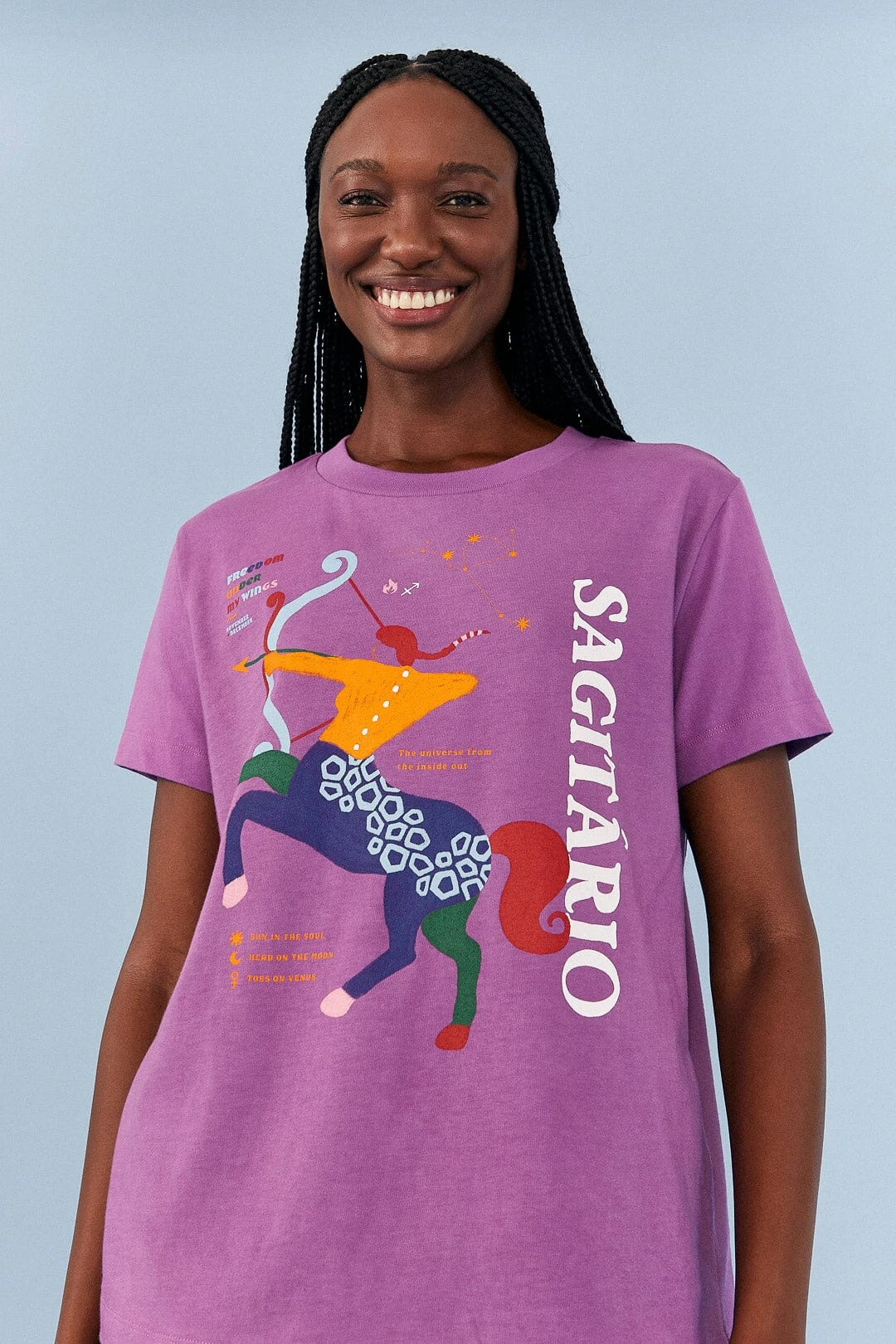 Farm Rio Sagittarius Zodiac Organic Cotton T-Shirt 3 Farm Rio Sagittarius Zodiac Organic Cotton T-Shirt