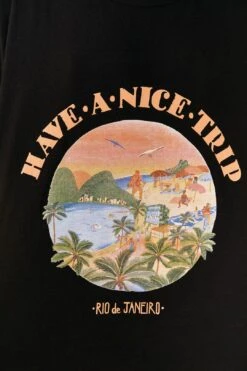 Farm Rio Black Have A Nice Trip Organic Cotton Jumpsuit -Farm Rio 306707 04