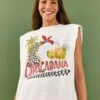 Farm Rio White Copacabana Organic Cotton T-Shirt 1 Farm Rio White Copacabana Organic Cotton T-Shirt -Farm Rio 306708 01