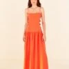 Farm Rio Orange Cut Out Midi Dress 2 Farm Rio Orange Cut Out Midi Dress -Farm Rio 306742 01 1