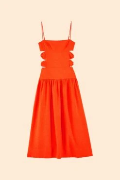 Farm Rio Orange Cut Out Midi Dress -Farm Rio 306742 06 2