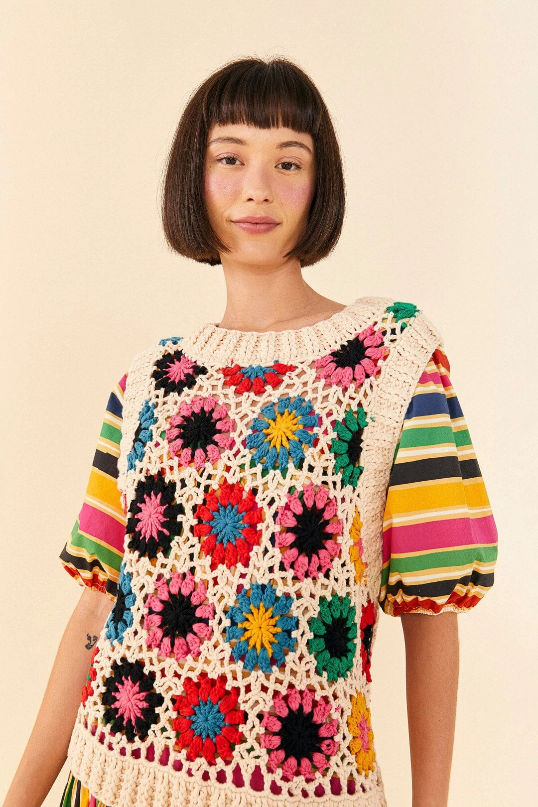 Farm Rio Multi Circles Crochet Vest 4 Farm Rio Multi Circles Crochet Vest - Image 2