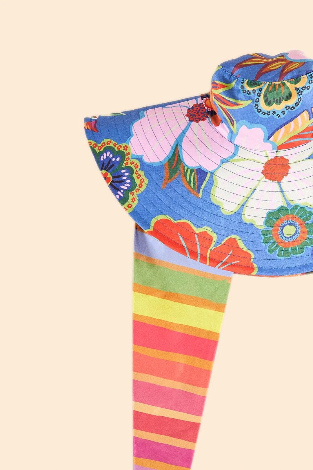 Farm Rio Orange Blooming Garden Hat 6 Farm Rio Orange Blooming Garden Hat - Image 4