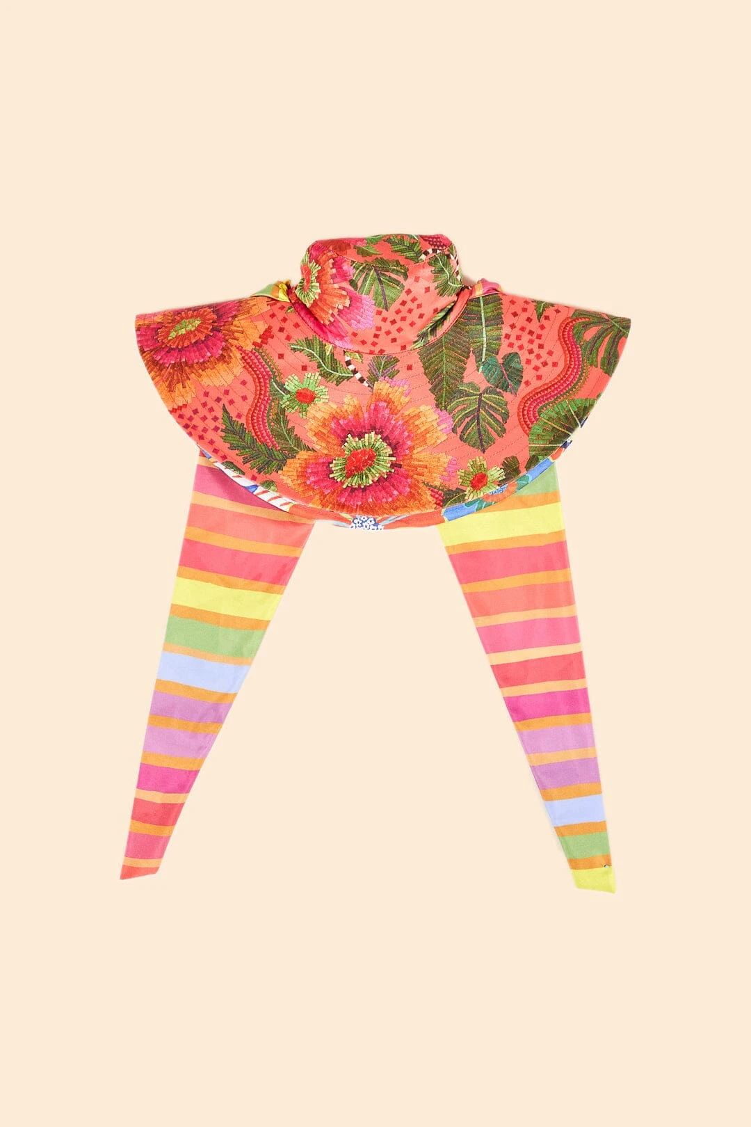 Farm Rio Orange Blooming Garden Hat 4 Farm Rio Orange Blooming Garden Hat - Image 2