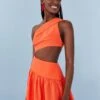 Farm Rio Orange One Shoulder Mini Dress -Farm Rio 306896 01