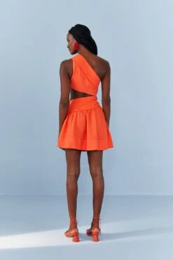 Farm Rio Orange One Shoulder Mini Dress 9 Farm Rio Orange One Shoulder Mini Dress -Farm Rio 306896 03