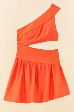 Farm Rio Orange One Shoulder Mini Dress 11 Farm Rio Orange One Shoulder Mini Dress -Farm Rio 306896 06