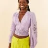 Farm Rio Lilac Lace Blouse -Farm Rio 306897 01