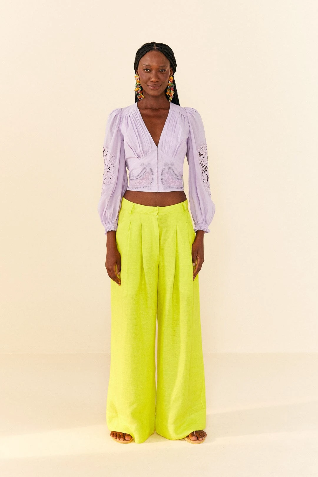 Farm Rio Lilac Lace Blouse 4 Farm Rio Lilac Lace Blouse - Image 2