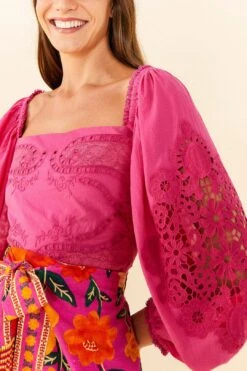 Farm Rio Pink Lace Blouse -Farm Rio 306900 03