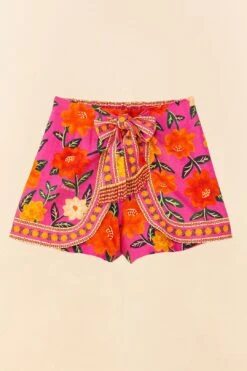 Farm Rio Pink Flower Tapestry Shorts -Farm Rio 306990 06