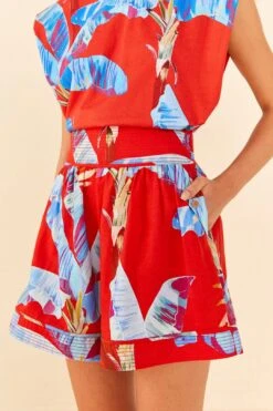 Farm Rio Red Sweet Jungle Organic Cotton Shorts 7 Farm Rio Red Sweet Jungle Organic Cotton Shorts -Farm Rio 306991 02