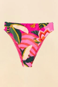 Farm Rio Pink Leopard Forest High Waisted Bikini Bottom -Farm Rio 307081 05