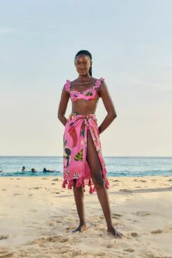 Farm Rio Pink Leopard Forest Sarong