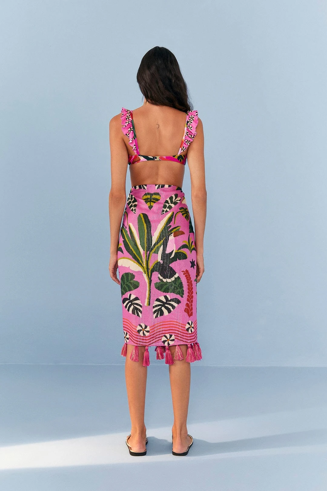 Farm Rio Pink Leopard Forest Sarong 7 Farm Rio Pink Leopard Forest Sarong - Image 5