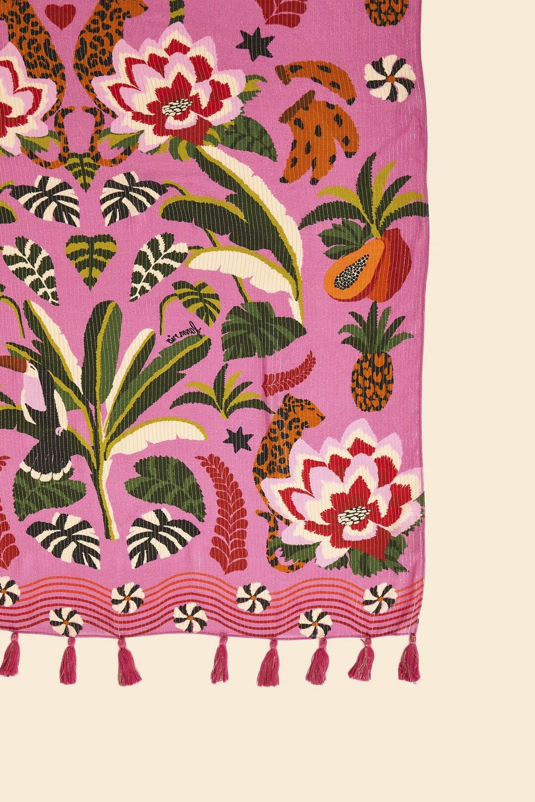 Farm Rio Pink Leopard Forest Sarong 9 Farm Rio Pink Leopard Forest Sarong - Image 7