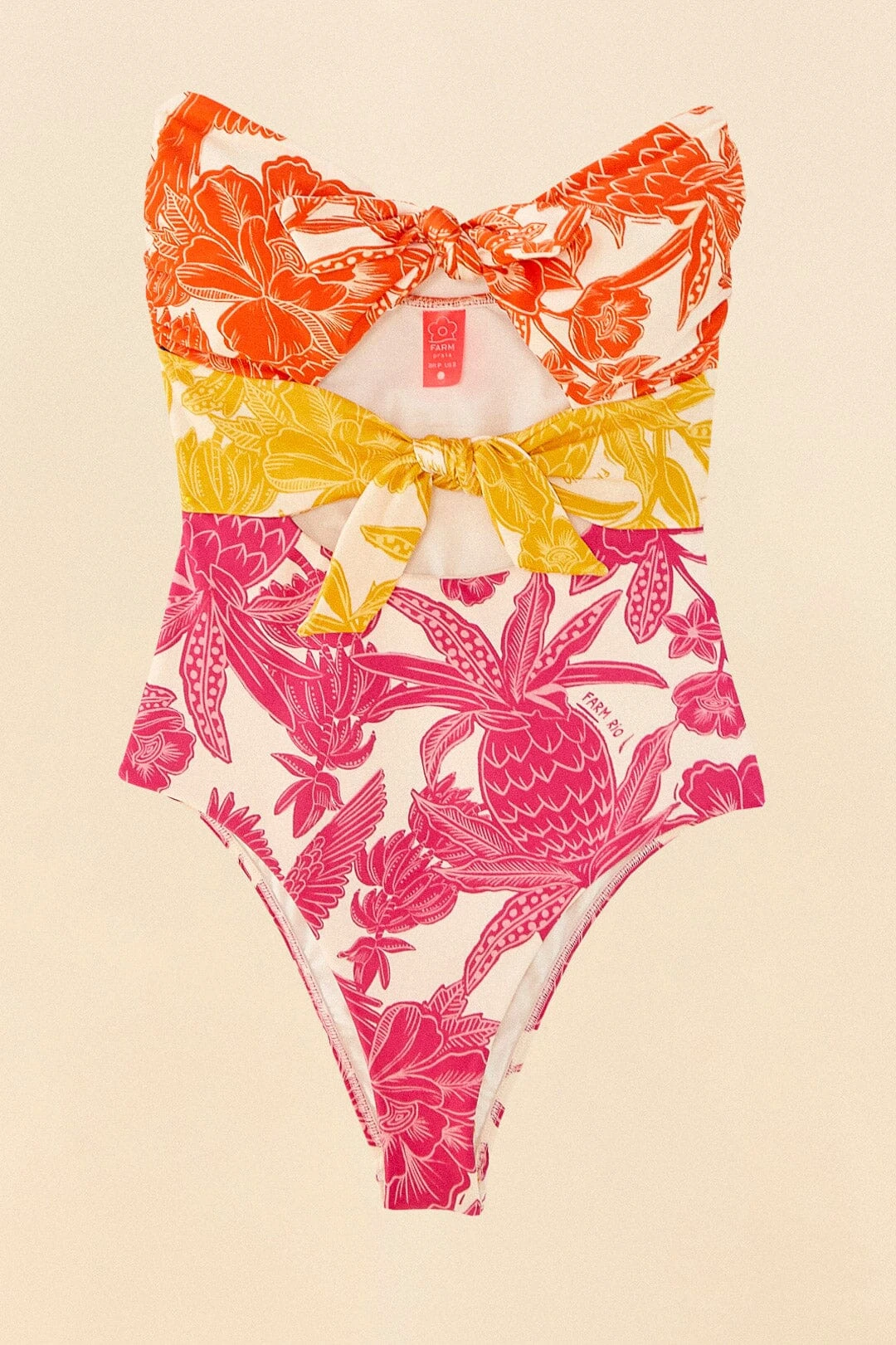 Farm Rio Tropical Woodcut One Piece Swimsuit 8 Farm Rio Tropical Woodcut One Piece Swimsuit - Image 6