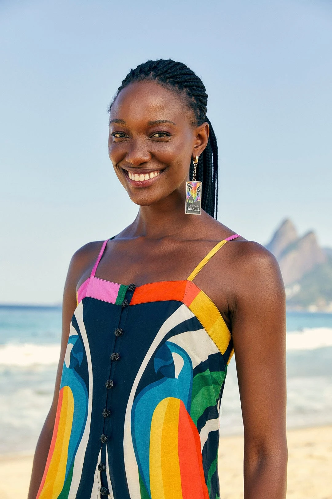 Farm Rio Macaw Stripes Cover Up 4 Farm Rio Macaw Stripes Cover Up - Image 2