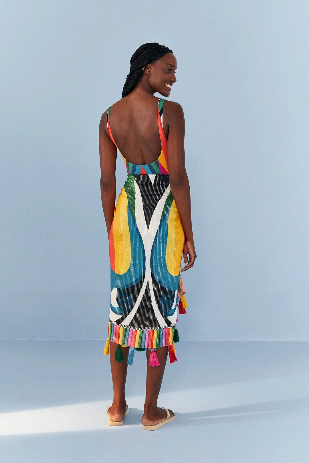 Farm Rio Macaw Stripes Sarong 7 Farm Rio Macaw Stripes Sarong - Image 5