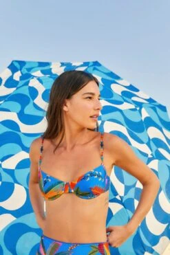 Farm Rio Blue Macaw Party Underwire Bikini Top 12 Farm Rio Blue Macaw Party Underwire Bikini Top -Farm Rio 307134 01
