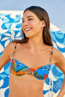Farm Rio Blue Macaw Party Underwire Bikini Top 13 Farm Rio Blue Macaw Party Underwire Bikini Top -Farm Rio 307134 02