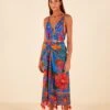 Farm Rio Blue Tropical Tapestry Sarong -Farm Rio 307139 02