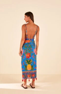 Farm Rio Blue Tropical Tapestry Sarong -Farm Rio 307139 04