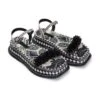 Farm Rio Black Shiny Platform Sandal -Farm Rio 307585 01