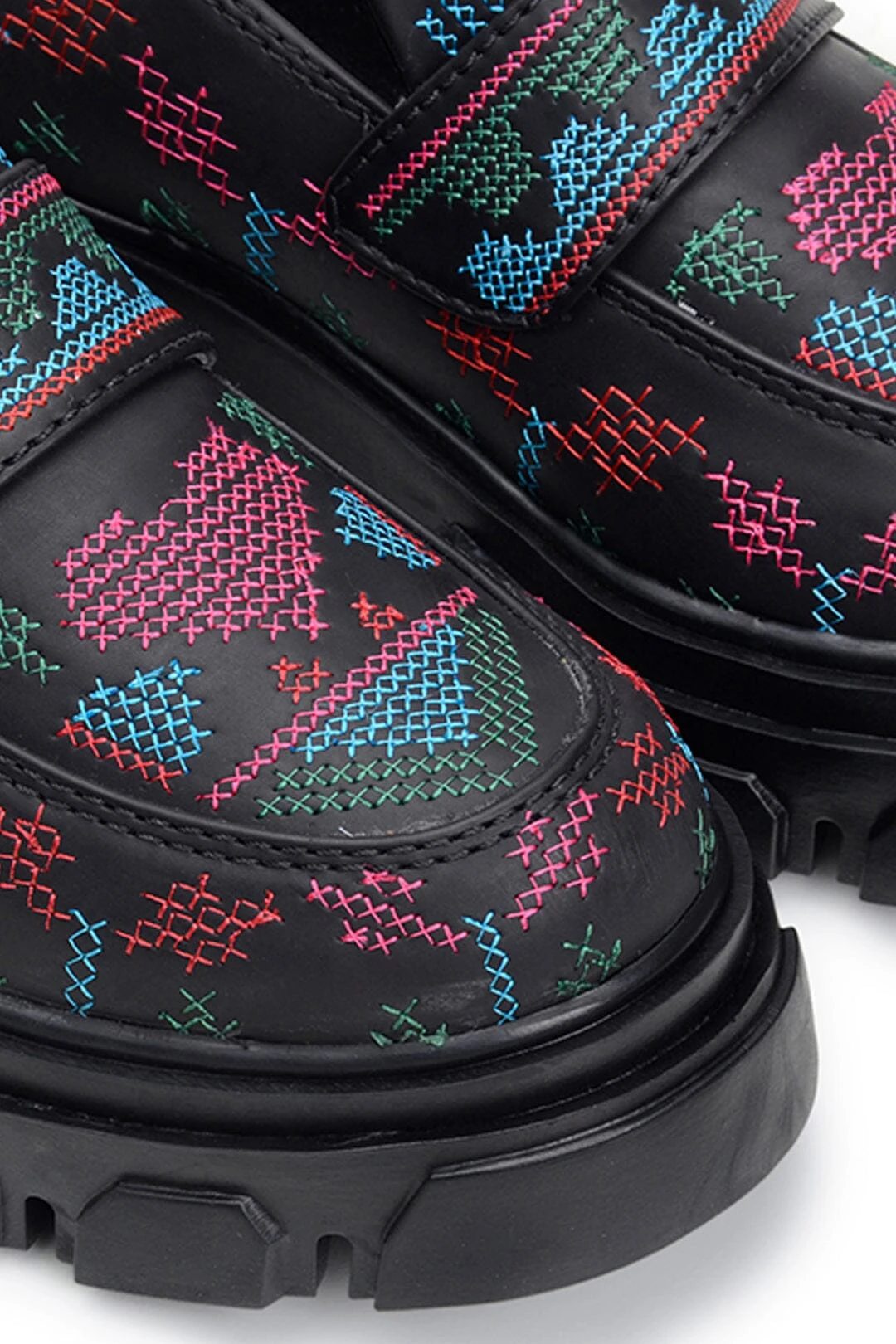 Farm Rio Black Artisanal Hearts Loafer 6 Farm Rio Black Artisanal Hearts Loafer - Image 4