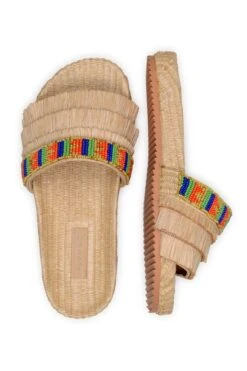 Farm Rio Caramel Beaded Fringe Sandal 8 Farm Rio Caramel Beaded Fringe Sandal -Farm Rio 307604 04