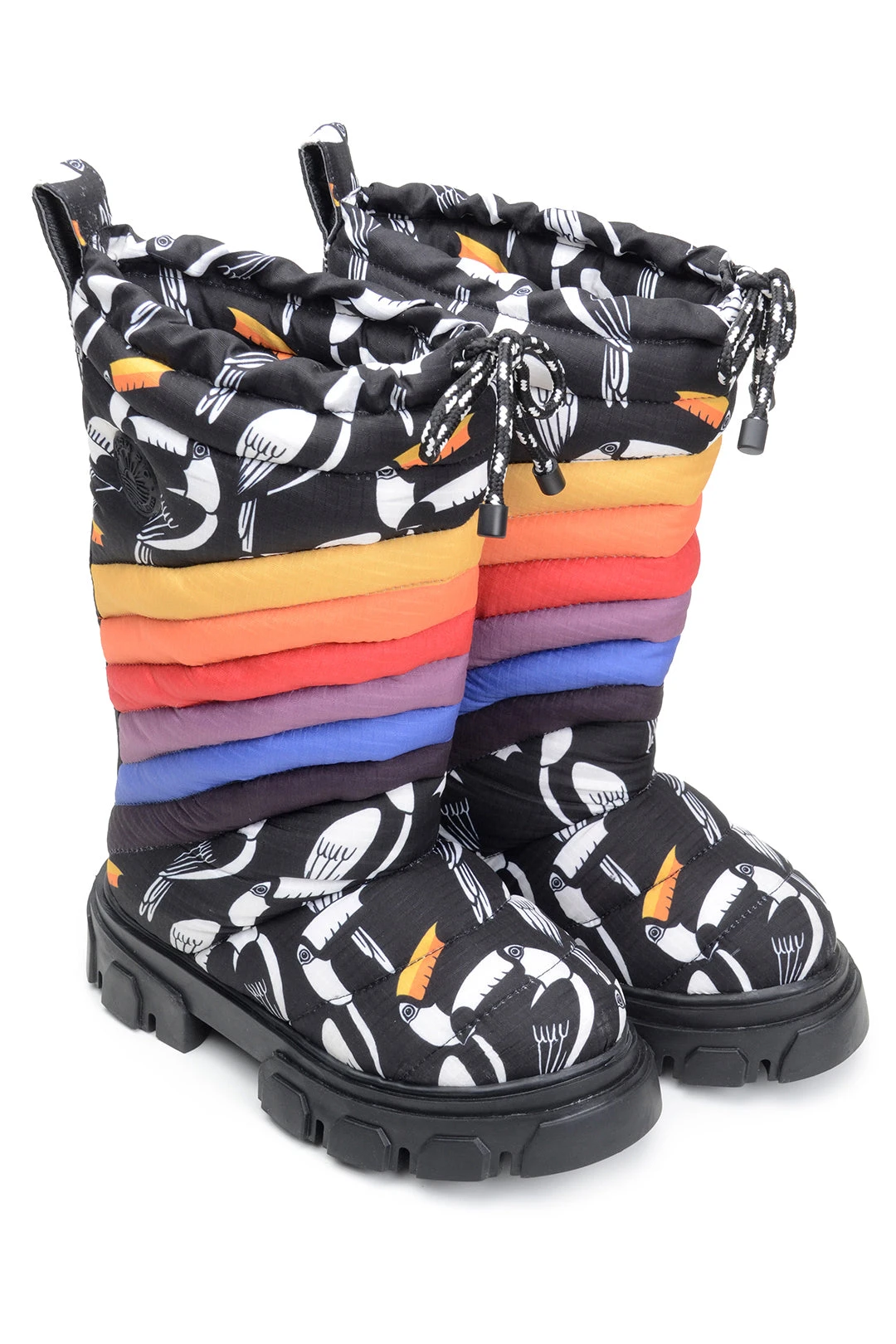 Farm Rio GRAPHIC TOUCANS PUFFY TALL BOOT 3 Farm Rio GRAPHIC TOUCANS PUFFY TALL BOOT
