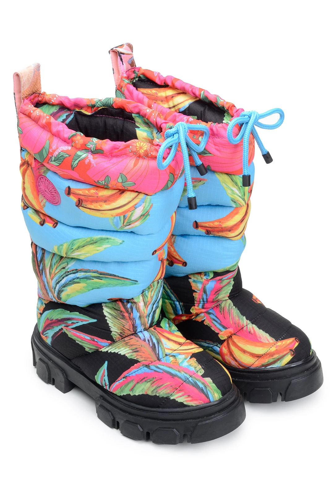 Farm Rio BLACK CHEVRON FOREST PUFFY TALL BOOT 3 Farm Rio BLACK CHEVRON FOREST PUFFY TALL BOOT