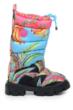 Farm Rio BLACK CHEVRON FOREST PUFFY TALL BOOT 8 Farm Rio BLACK CHEVRON FOREST PUFFY TALL BOOT -Farm Rio 307621 03