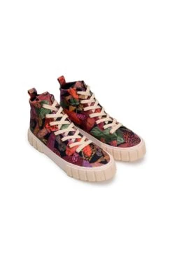 Farm Rio Black Leopard Mushroom Flatform Sneaker