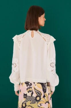 Farm Rio Off-White Romantic Blouse -Farm Rio 308187 02