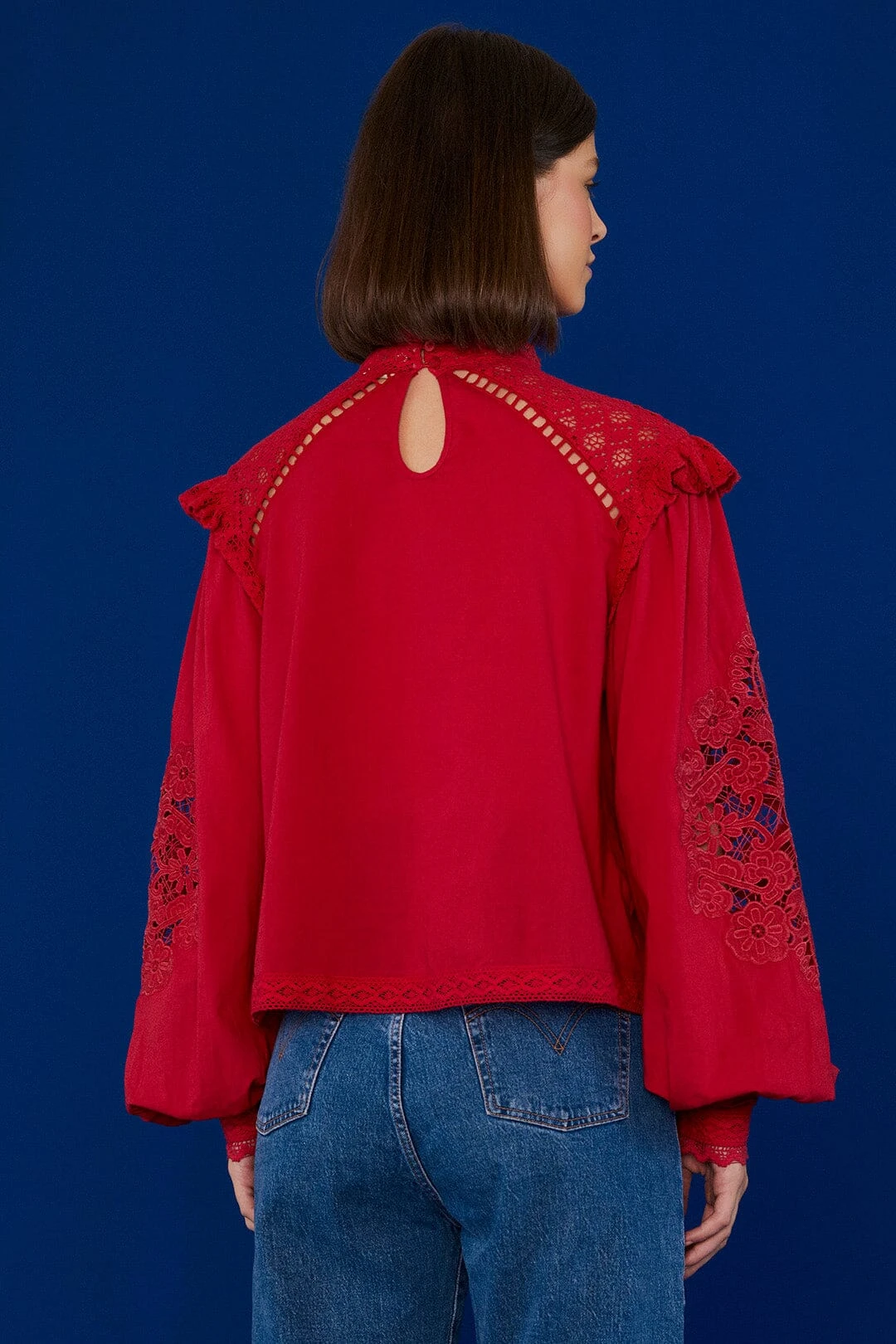 Farm Rio Red Romantic Blouse 5 Farm Rio Red Romantic Blouse - Image 3