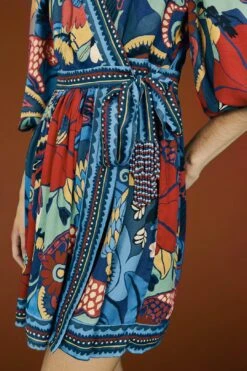 Farm Rio Blue Vintage Forest Lenzing™ Ecovero™ Viscose Mini Dress 10 Farm Rio Blue Vintage Forest Lenzing™ Ecovero™ Viscose Mini Dress -Farm Rio 308215 03