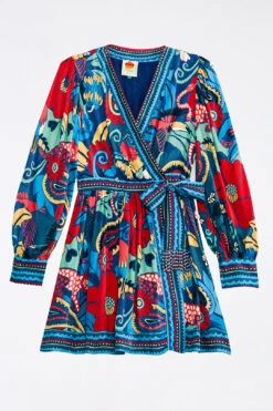 Farm Rio Blue Vintage Forest Lenzing™ Ecovero™ Viscose Mini Dress 13 Farm Rio Blue Vintage Forest Lenzing™ Ecovero™ Viscose Mini Dress -Farm Rio 308215 06