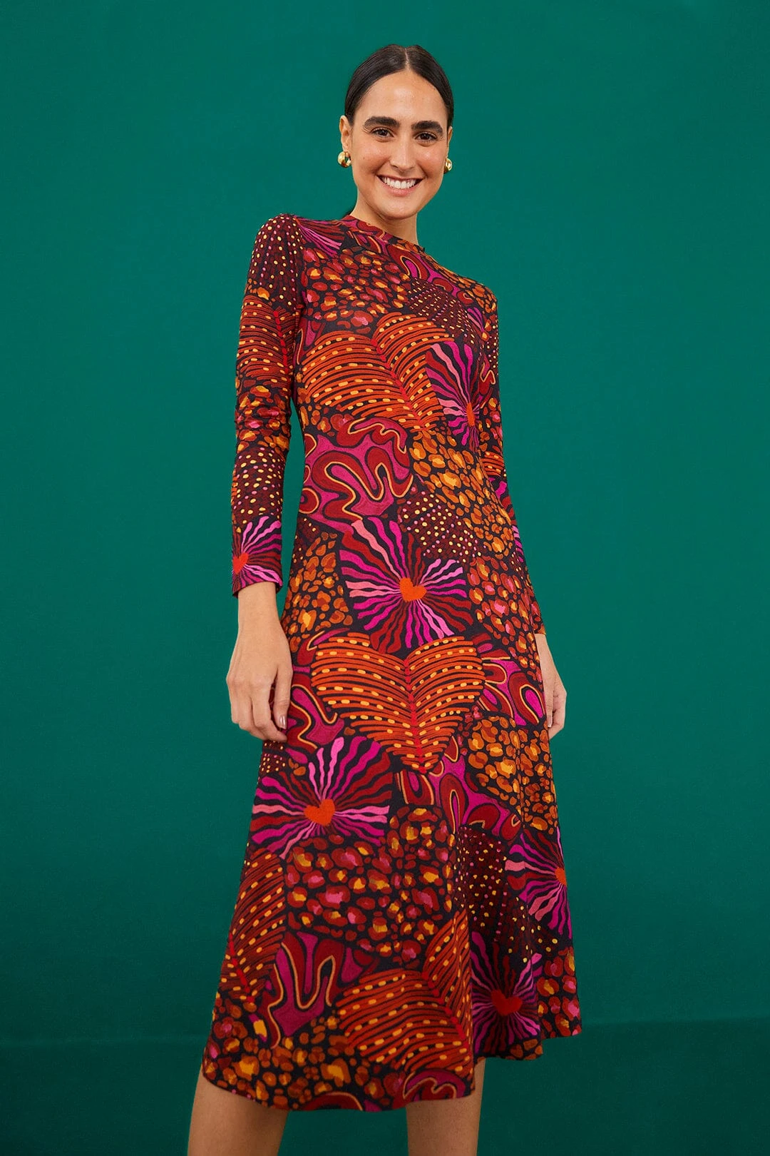 Farm Rio Leopard Hearts Jersey Dress 3 Farm Rio Leopard Hearts Jersey Dress